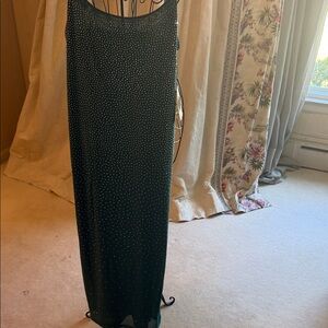 iris Black Rhinestone Embellished Dress polyester